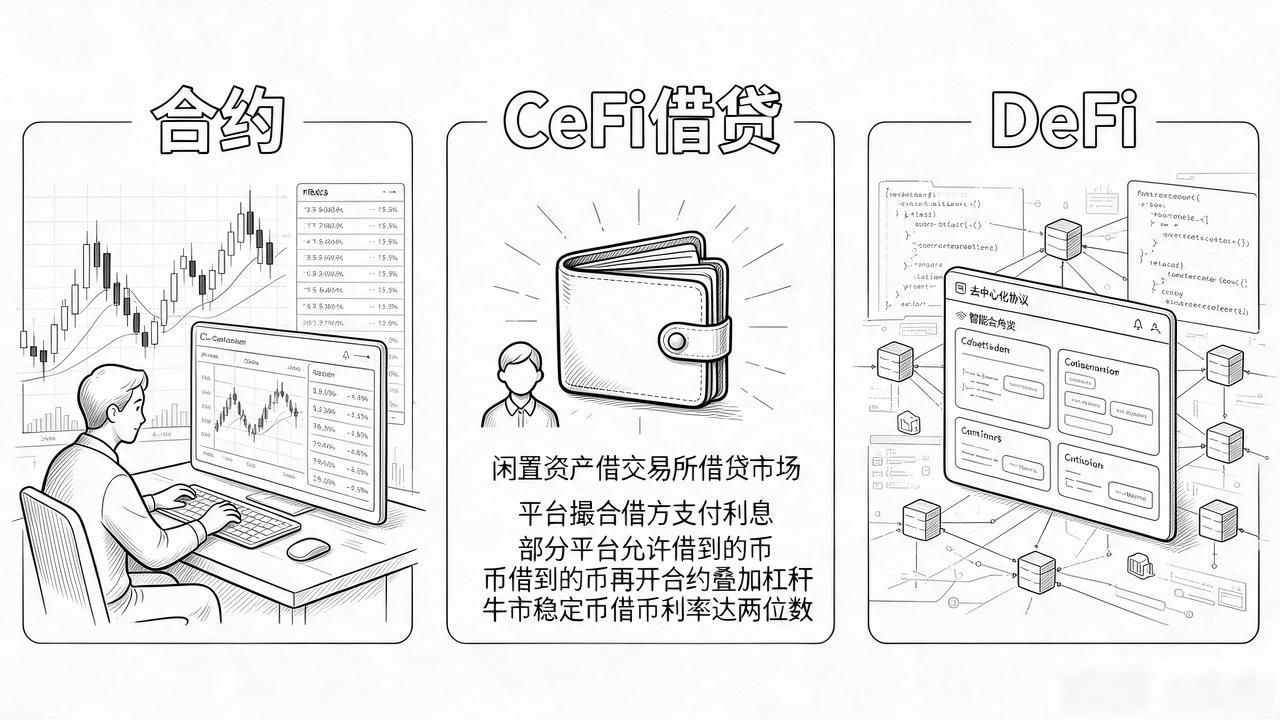 CeFi借贷生息叠加杠杆策略_数字货币如何获得杠杆_合约杠杆本质与爆仓机制解析