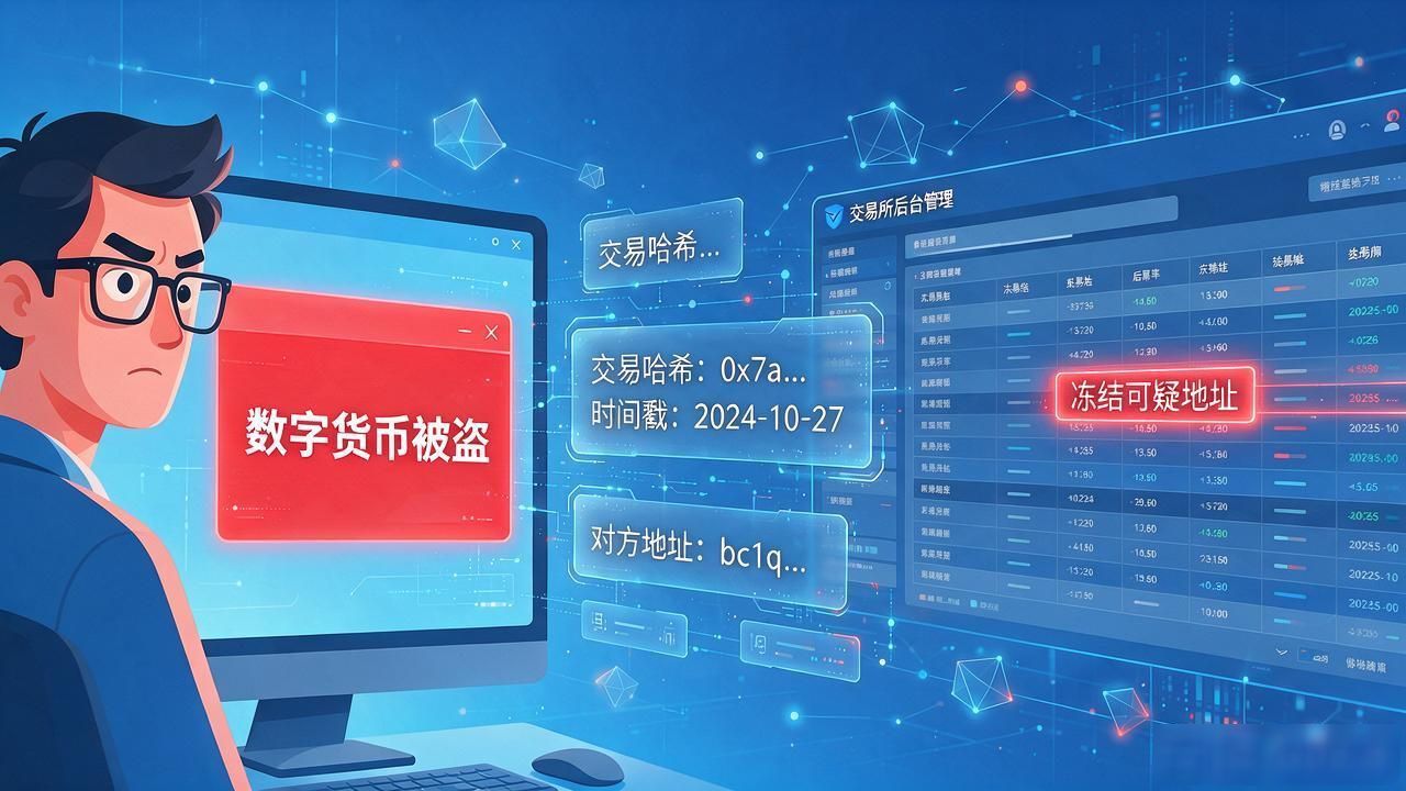 区块链币被盗处理_交易所冻结可疑地址_数字货币被盗怎么办呢